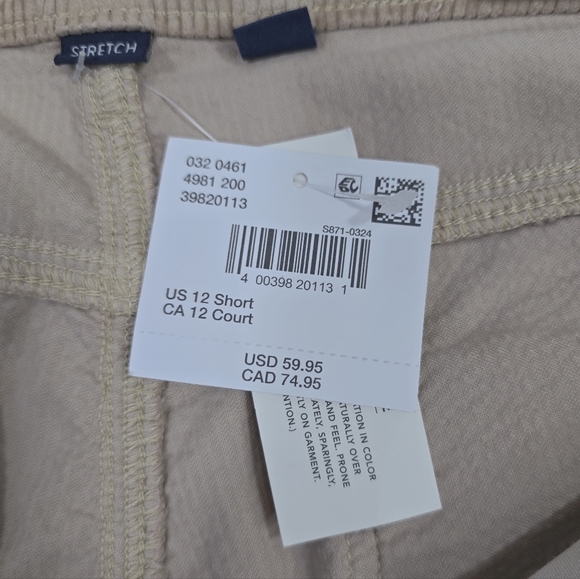 American Eagle Tan High Rise Baggy Wide Leg Corduroy Cargo Pants 12 Short - Picture 4 of 12